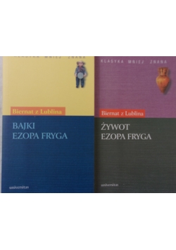 Bajki Ezopa Fryga /Żywot Ezopa Fryga,zestaw dwóch książek