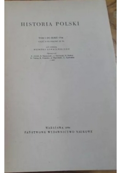 Historia Polski, Tom I