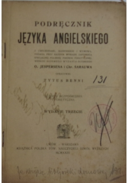 Podręcznik języka angielskiego, 1923 r.
