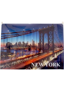 Koperta z nadrukiem zip A4 PP New York