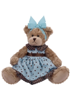 Misia Daizy sukienka niebieska groszki falban 33cm