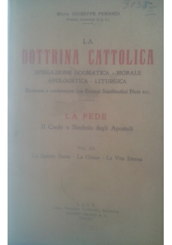 La dottrina Cattolica, 1930 r.