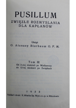 Pusillum zwięzłe rozmyślenia dla kapłanów 1933 r