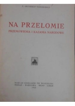 Na przełomie, 1923 r.