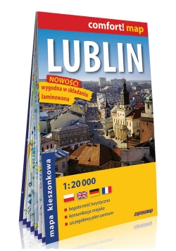 Lublin kieszonkowy laminowany plan miasta 1:20 000