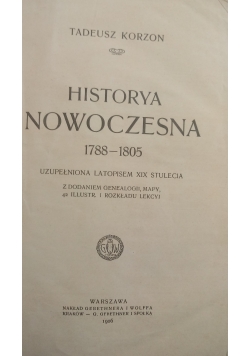 Historya Nowoczesna 1788-1805 ,1906 r.