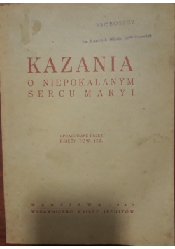 Kazania o niepokalanym sercu Maryi, 1946 r.