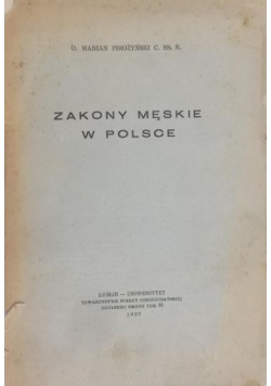 Zakony męskie w Polsce, 1937 r.