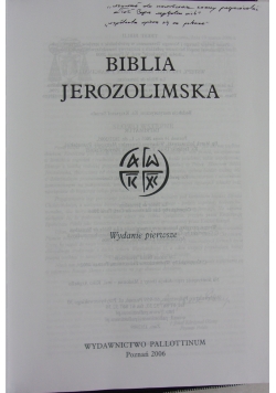 Biblia Jerozolimska