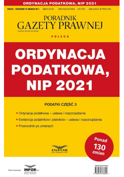 Ordynacja podatkowa ,NIP 2021. Podatki-Przewodnik