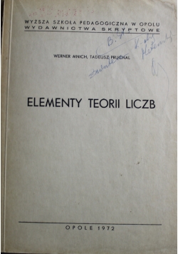 Elementy teorii liczb