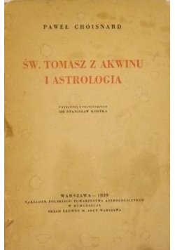 Św. Tomasz z Akwinu i astrologia, 1939 r.