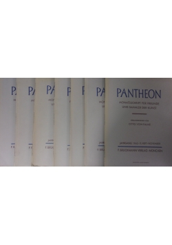 Pantheon. Monatsschrift fur Freunde und Sammler der Kunst. Zestaw 7 książek. 1940 r.