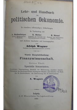 Lehr Und Handbuch Der Politischen Oekonomie