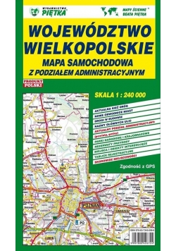 Województwo Wielkopolskie 1:240 000 mapa samoch.