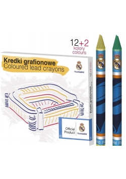 Kredki grafitowe 12 kolorów Real Madryt ASTRA