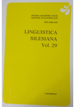 Linguistica Silesiana Vol. 29