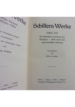 Schillers Werke ,część ósma,1920