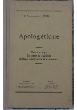 Apologetique, 1937 r.