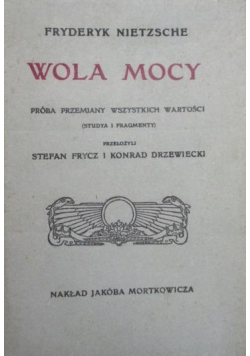 Wola mocy reprint z 1911