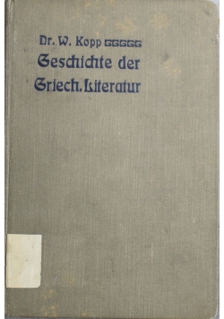 Geschichte der greichischen literatur 1908 r.