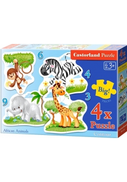 Puzzle x 4 Kontur  African Animals