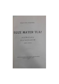 Ecce Mater Tua ,1916r.