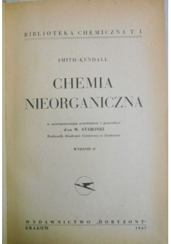 Chemia nieorganiczna, 1947 r.