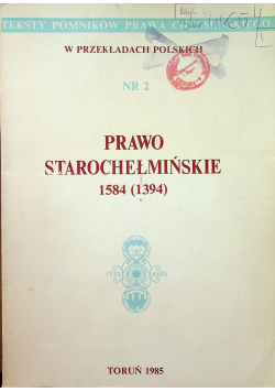 Prawo starochełmińskie 1584 1394
