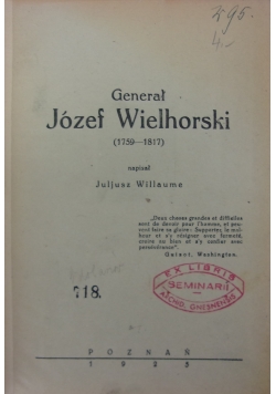 Generał Józef Wielhorski, 1925r.