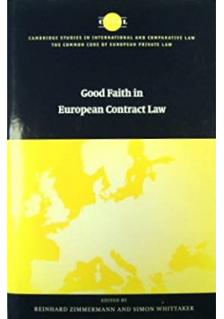 Good Faith in European Contract Law