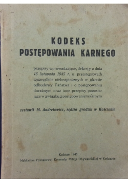 Kodeks postępowania karnego,1945r.