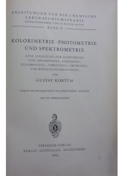 Kolorimetrie Photometrie und Spektrometrie
