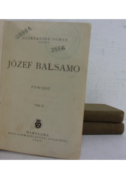 Józef Balsamo, powieść , 1 - 3