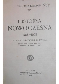 Historya Nowoczesna 1788-1805 (1906 r.)