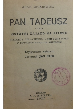 Pan Tadeusz 1929r
