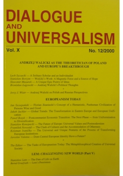 Dialogue and Universalism Vol X 12 / 2000