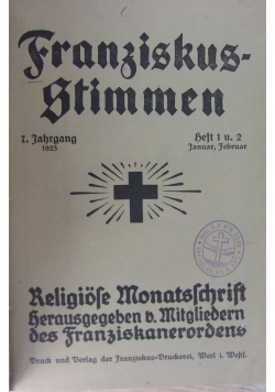 Franziskus -Stimmen,1923r.,N1-12