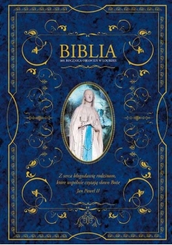 Biblia z obwolutą Matka Boska z Lourdes