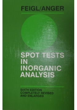 Spot Tests in Inorganic Analysis