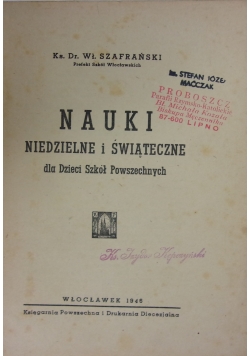 Nauki niedzielne i świąteczne, 1946r.
