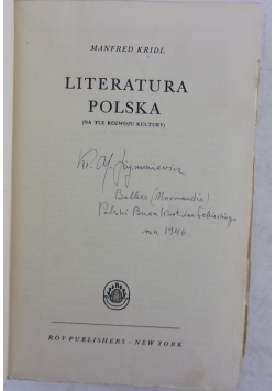 Literatura Polska, 1945r.