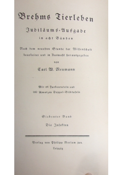 Brehms Tierleben, Tom 7,1929r
