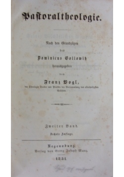 Baftoraltheologie, 1851 r.