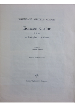 Wolfgamg Amadeus Mozart. Koncert C-dur