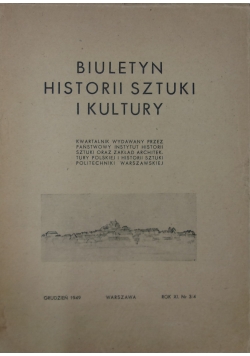 Biuletyn historii sztuki i kultury, 1949 r.