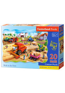 Puzzle Maxi konturowe Work in the Farm 20