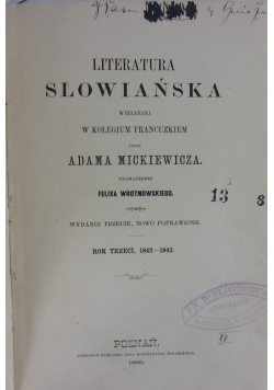Literatura słowiańska, 1865 r.