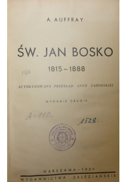 Św.Jan Bosko ,1939 r.