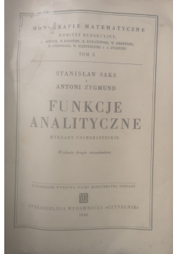 Funkcje analityczne tom X,1948 r.